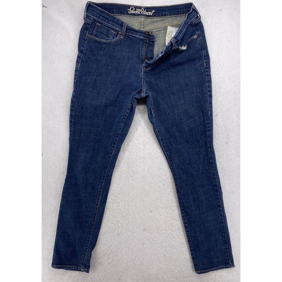 Old Navy The Sweetheart Jeans Women's 12L Dark Wash Straight Leg Denim - Picture 1 of 11